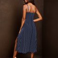 thumbnail image 5 of Ruyang Women's Summer 2024 Tank Dress Boho Spaghetti With Polka Dot Tank Top Pleats Flowing High Side Split Long Maxi Dress Women's Clubbing Dresses, 5 of 9