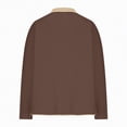 thumbnail image 6 of Towmus Sweatshirt for Women Plus Size Fuzzy Fleece Jacket Color Block Button Long Sleeve Pullover Casual Sweatshirts Tops, 6 of 6