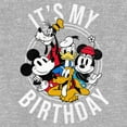 thumbnail image 2 of Toddler's Mickey & Friends It's My Birthday Graphic Tee Athletic Heather 4T, 2 of 3