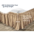 thumbnail image 3 of SGI Bedding 18 Inch Wrap Around Bedskirt | Microfiber Wrap Around Bed Skirt | Fade-Resistant, Wrinkle-free, Anti-static, Decorative, Extra Storage Space, Clutter-Free | Family XL, Taupe, 3 of 8