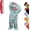 Blue+Silver Hair, variant on Fuzzy Fangs Pajamas Monster Onesie for Adults, Big Mouth Plush Onesie Pajamas with Hood, Funny Cozy Hooded Jumpsuit, Soft Home Loungewear, No Shoes Included