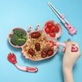 thumbnail image 3 of Suction Plate for Toddlers - Self Feeding Training Divided Plate Dish Bowl for Baby and Toddler, Fits for Most Highchairs Trays, Microwave Dishwasher Safe, 3 of 9