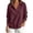 Y89-Brick Red, variant on Womens Henley Sweatshirts Half Button Collared Pullover Long Sleeve Drop Shoulder Sweatshirt Solid Color Plain Tops