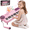 Pink, variant on SaveJoy Blue Piano for 1-4 Year Old Kids, 37 Keys Electronic Keyboard Music Toy with Microphone & Stand, Portable Musical Gift for Toddlers