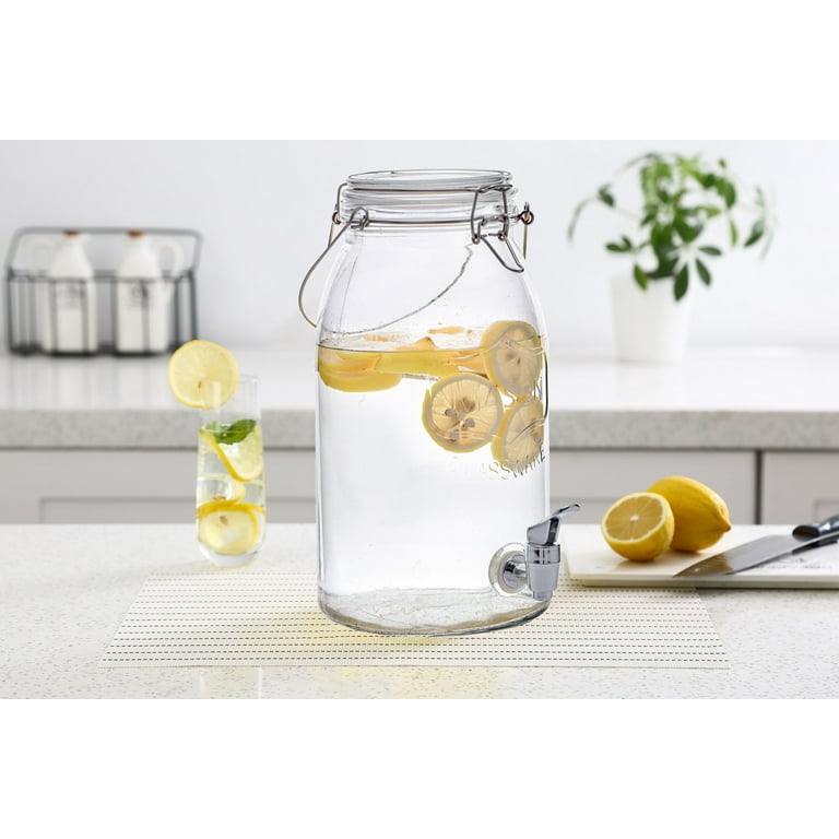 80 Oz Clear Rectangular Mason Jar Beverage Storage for Fridge Water Iced  Tea Sangria Lemonade - China 80oz Glass Beverage Dispenser and Glass Drink  Dispenser price