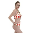 thumbnail image 4 of Daiia Fresh Red Tomato printed 2 piece Swimsuit Bikinis for Women High Waisted Racerback Bathing Suits Summer Tummy Control Scoop Neck Swimwear-Large, 4 of 8