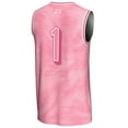 thumbnail image 3 of Unisex GameDay Greats #1 Pink Hawaii Rainbow Warriors Lightweight Basketball Fashion Jersey, 3 of 4