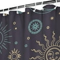 thumbnail image 4 of Gothic Shower Curtain - Dark Celestial Moon & Star Print, Mystical Cosmic Theme Bath Decor, Waterproof Polyester, 36"Wx72"L, Goth Aesthetic Gift, 4 of 5