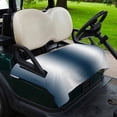 thumbnail image 2 of Golf Cart Seat Covers for 2 Seater,Ombre Dark Blue Microfiber Cart Seat Towel Blanket,Gradient White Abstract Minimalist Stripe Absorbent NonSlip Bench Seats Protector for Golf Course 51"x31", 2 of 9