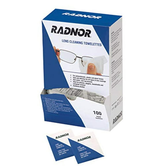 Radnor 5'' X 8'' Pre-Moistened Lens Cleaning Wipes/Towel 100 Count
