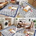 thumbnail image 6 of Japanese Cute Dogs 3'x5' Washable Rug, Navy Blue Modern Abstract Waves Non-Slip Area Rugs for Entryway Kitchen Classroom, StainResistant Dorm Throw Carpet, Low Pile Soft Indoor Floor Mat, 6 of 9