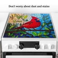 thumbnail image 3 of Silicone Stove Mat for Glass Top Stove, Gorgeous Stained - Glass Cardinal Electric Stove Cover Mat, 28 x 20 Inch Heat - Resistant Gas Gtove Burner Covers Glass Stove Top Protector, 3 of 4