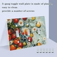 thumbnail image 3 of Yayeee Toggle Light Switch Wall Plate 2-Gang 4.56"x4.48" Decorative Outlet Cover, Red Tomatoes, 3 of 7
