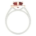 thumbnail image 4 of 2.27ct heart cut red natural garnet 14k white rose gold halo Bridal Wedding Engagement Promise Anniversary Ring for Women size 3.75, 4 of 7