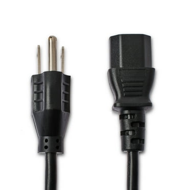 onn. Universal AC Power Cord, 6ft Compatible with Computer Monitors, Printers & Other Devices