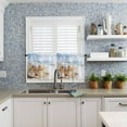 thumbnail image 5 of Christmas Coastal Kitchen Curtains and Valances Set, Rod Pocket Curtains Tier Farmhouse Window Curtains 24 Inch Length, Beach Ocean Starfish Conch Seashells 3 Piece Kitchen Curtains Set, 5 of 6