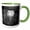 Green/White, variant on 3drose, Monster Moving under Arch, Huge Full Moon, 11oz Two-tone Green Mug