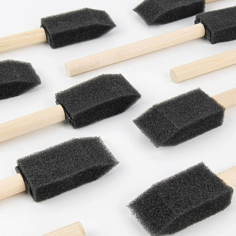 50Pcs Foam Paint Brushes, 1 Inch Sponge Brushes with Wood Handle, Sponge  Paint Brush, Foam Brushes for Painting, for Acrylics Paint Pigments 