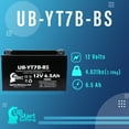 thumbnail image 4 of 2-Pack UpStart Battery Replacement 2005 Yamaha YFZ450 450CC Factory Activated, Maintenance Free, ATV Battery - 12V, 6Ah, UB-YT7B-BS, 4 of 9