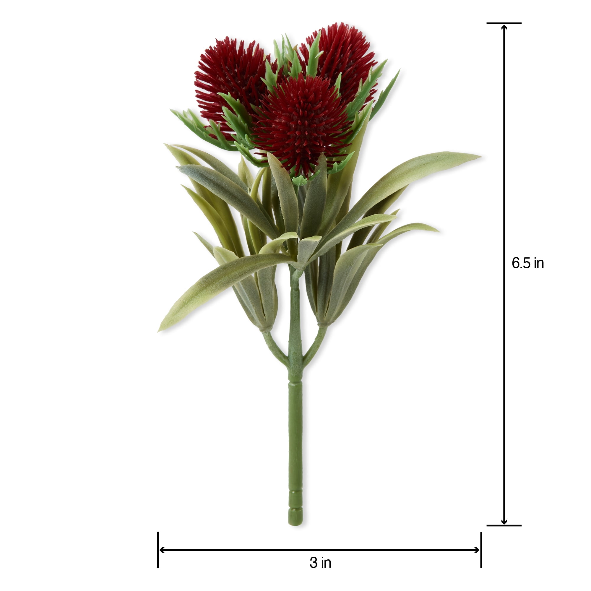 Mainstays Artificial Thistle Flower, Red