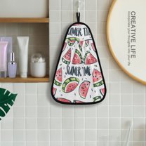 Watermelon Summer Time Hanging Towel Kitchen Hand Towel Bathroom Absorbent Towel Machine Washable Quick Dry Dishcloths