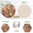 thumbnail image 4 of Squirrels Pine Cones 6 Pcs Drink Coasters with Holder Absorbent Coasters Woven Coasters for Drinks Table Desk Protection Home Decor, 4 of 7