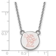 thumbnail image 2 of 925 Sterling Silver Rh-plated LogoArt Delta Zeta Sm Enl Pend With Necklace; 18 inch; for Adults and Teens; for Women and Men, 2 of 2