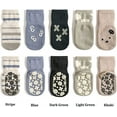 thumbnail image 2 of Toddler Non Slip Socks, Cute Baby Socks with Grips Crew Socks 5 Pairs, 2 of 6