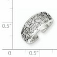 thumbnail image 4 of Primal Silver Sterling Silver Antiqued Floral Toe Ring, 4 of 4