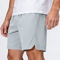 thumbnail image 5 of Miluxas Men's Casual Shorts Stretch Waistband Lightweight Walking Hiking Shorts with Pockets Gray XXXL(XXXL), 5 of 9