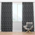thumbnail image 1 of Designart 'Squares Pattern' Scandinavian Blackout Curtain Panel, 1 of 4