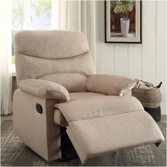 JERFIT Beige Fabric Recliner Chair with Power Motion Reclining, Push-Back Mechanism, Pillow Top Arms for Living Room, Bedroom