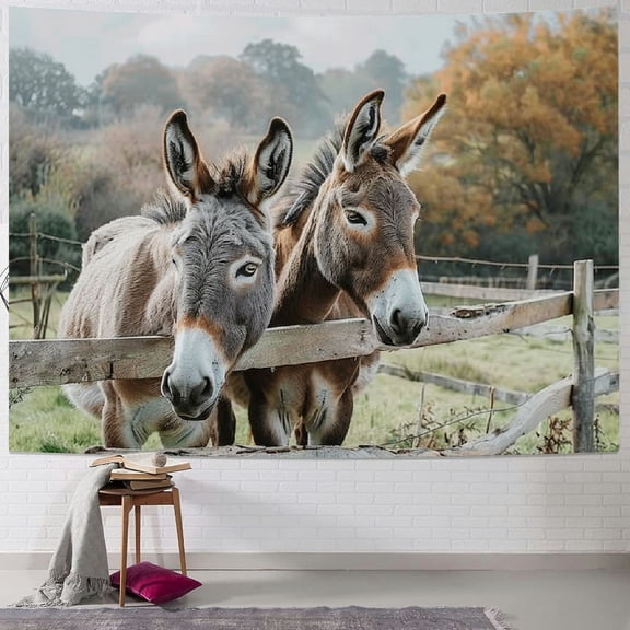 BCIIG Donkeys Tapestry Wall Hanging Unique Style Graphic Tapestries Home Wall Decor Art for Living Room Bedroom Apartment Farmhouse Dorm 40x30inch