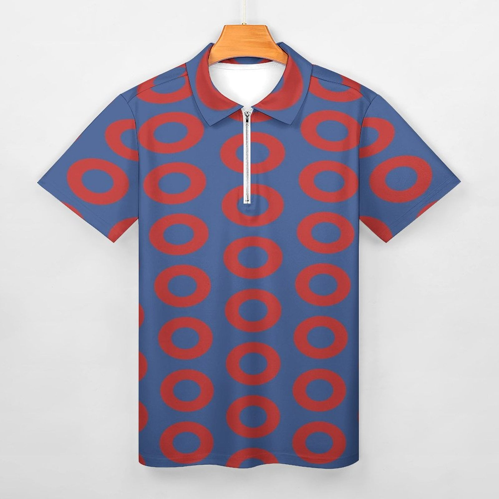 Phish Donut Men Zipper T-shirt Summer Casual Short Sleeve T