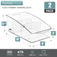 thumbnail image 7 of Sorbus Fridge Organizer on Wheels - Rolling Fridge Organizers and Storage Clear Design with Dividers & Handles for Kitchen Organization and Storage (Curved Top, Medium - 2 Pack), 7 of 7