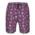 thumbnail image 3 of Logiee red Skull flower Print Mens Swim Trunks Quick Dry Board Shorts,Breathable Hawaii Beach Shorts Swimwear Bathing Suits-3X-Large, 3 of 6