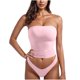 thumbnail image 1 of Camisola de color liso sin tirantes para mujer, parte trasera hermosa, corta, tipo integrado, sin tirantes, conjunto de ropa interior, top de nailon para mujer, 1 of 2