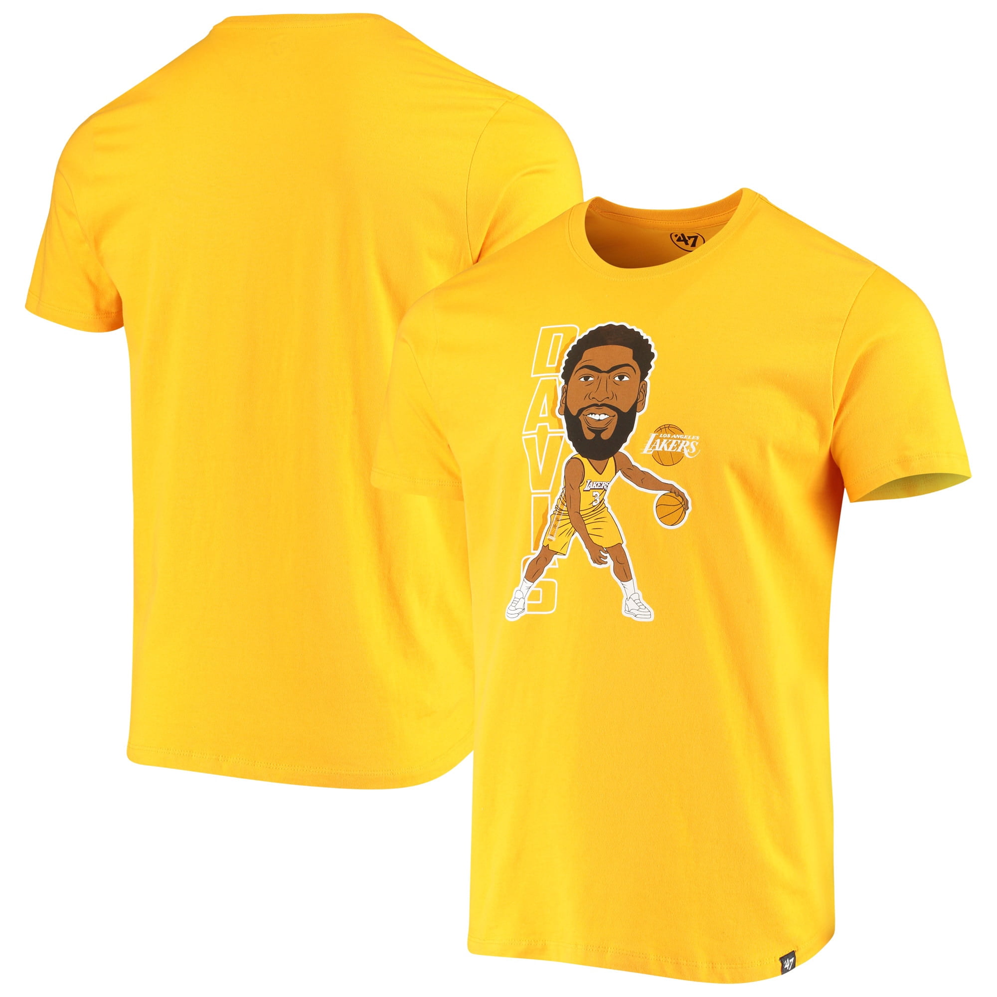 Anthony Davis Los Angeles Lakers 47 Bobblehead Player T Shirt Gold Walmart Com Walmart Com