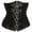 Black, variant on yunLCZ Shapewear for women Gothic Stempunk Underbust Corset Steel Boned Corsets And Bustiers Zipper Front Sleepwear Top