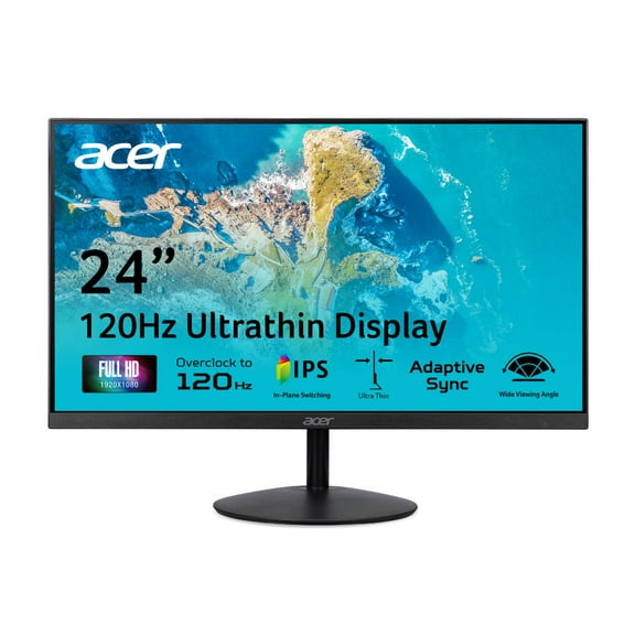 Restored Acer 23.8" Widescreen LCD Monitor 1920x1080 120Hz 1ms SB240Y G0 (Refurbished)