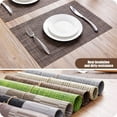 thumbnail image 3 of CAROOTU 6PCS Placemats Heat-Resistant Stain Resistant Anti-Skid Washable Table Mats Square PVC Placemats, 3 of 6