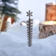 thumbnail image 2 of Medidor de nieve de 60 cm (24 pulgadas) para decoración de jardín, vara de medir la nieve para adornos navideños, regalos de inauguración de casa copo de nieve, 2 of 9