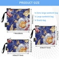 thumbnail image 3 of Haosy 3 Pack Reusable Ziploc Bags BPA Free Healthy Food Storage Bag Leakproof Sandwich Snack Freezer Bags Pink Blue Flowers Embroidery, 3 of 7