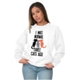thumbnail image 5 of I Was Normal Three Cats Ago Hilarious Women Crewneck Sweatshirt Brisco Brands S, 5 of 5