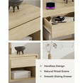 thumbnail image 4 of Joyyskill Mid Century Modern Floating Nightstand Set of 4, Wall Mounted End Table with Drawer and Open Compartment Wooden Bedside Night Stand Small Storage Cabinet, Light Oak, 4 of 7
