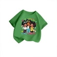 thumbnail image 3 of MEZZALL T-Shirt Graphique Mignon pour Filles, Col Rond, Manches Courtes, T-Shirts d'Été Décontractés, Vert, 3-4 Ans, 3 of 5