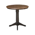 thumbnail image 4 of 36" Round Wood Counter Height Table With 2 Emily Stools in Hickory/Washed Coal, 4 of 8