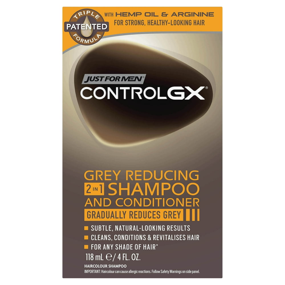 Just for Men Control GX Gray Reducing 2-in-1 Shampoo and Conditioner, 4