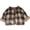 Khaki, variant on Boys Jackets Crew Neck Thick Lined Loose Fit Plaid Print Long Sleeve Buttons Jacket for Daily Wear Khaki 18-24 Months