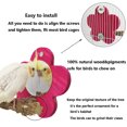 thumbnail image 5 of Bird Mirror with Perch Parrot Stand Wooden Stick Flower Shape Toys Bird Cage Accessories Pet Supplies, 5 of 8